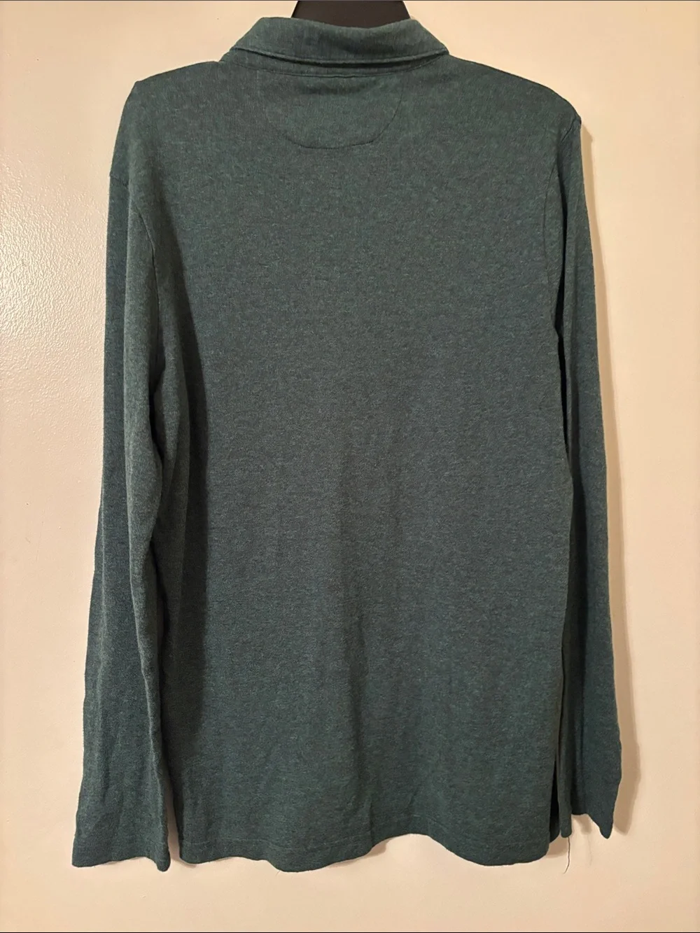 J. Crew Cashmere Blend Green Long-Sleeve Polo Shirt